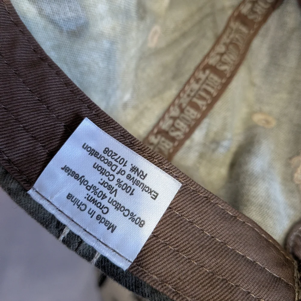 Camouflage and Brown Cap with Texas Longhorn Logo